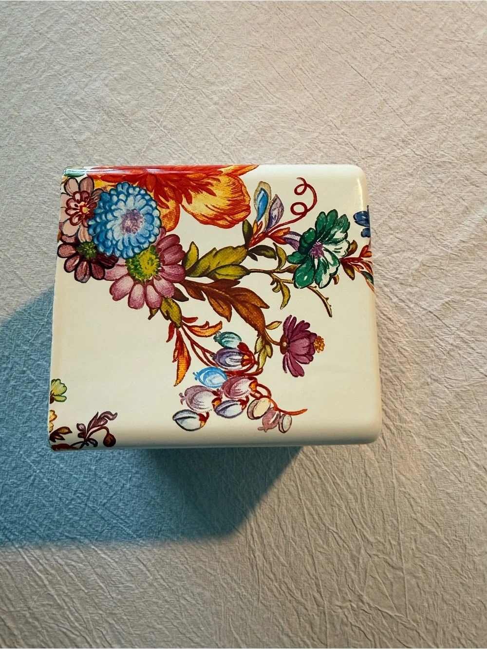 McKenzie-Childs Floral Market Tissue Box Cover